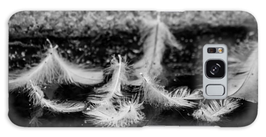 Feathers Galaxy Case featuring the photograph Angels Pass By - monochrome by Marilyn Wilson