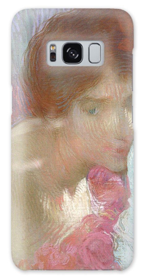 Edmond-francois Galaxy Case featuring the painting Femme au Gant by Edmond-Francois Aman-Jean