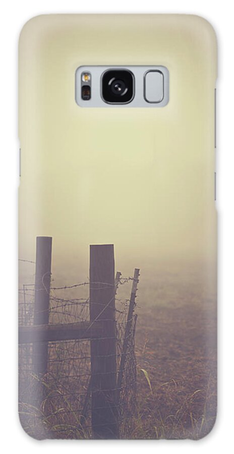 Tranquility Galaxy Case featuring the photograph Fence In Fog by Julia Goss