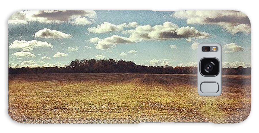 Field Galaxy Case featuring the photograph #field #country #clouds #ohio by Ben Strahsburg
