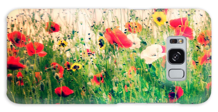 Flower Galaxy S8 Case featuring the photograph Field of Poppy's by Spikey Mouse Photography