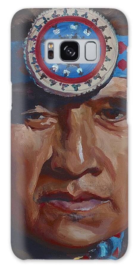 Native American Galaxy Case featuring the painting Fierce Eagle by Christine Lytwynczuk