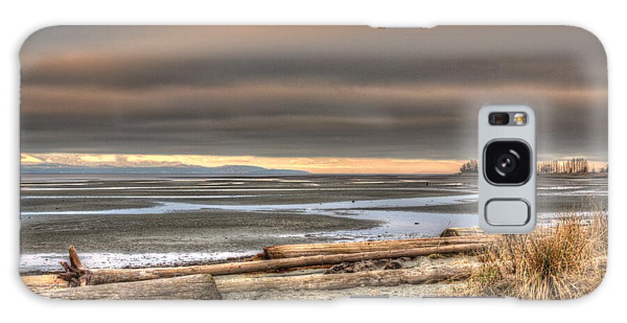 Landscape Galaxy Case featuring the photograph Fiery Sky Over The Salish Sea by Randy Hall