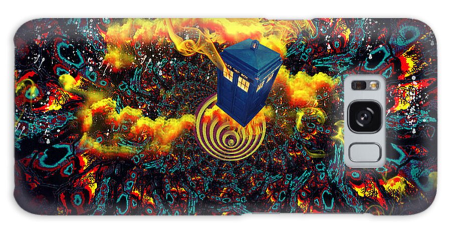 Doctor Who Galaxy Case featuring the painting Fiery Time Vortex by Digital Art Cafe