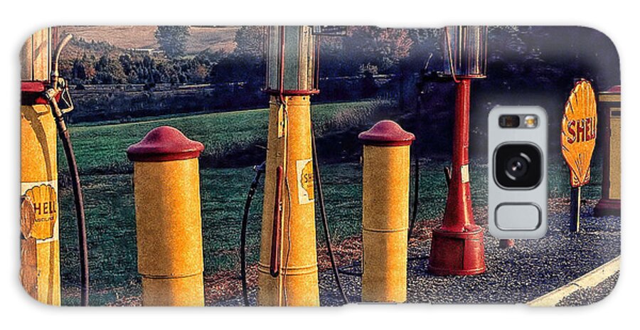 Fill'er Up Galaxy Case featuring the photograph Fill 'er Up Vintage Fuel Gas Pumps by Bellesouth Studio
