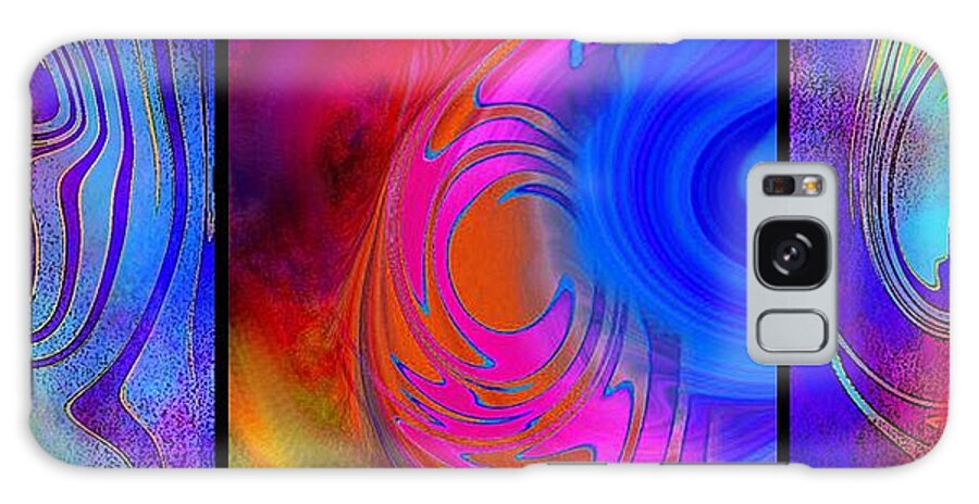 Fine Art Galaxy Case featuring the painting Fine Art Painting Original Digital Abstract Warp 3 by G Linsenmayer