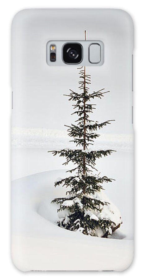 Fir Galaxy Case featuring the photograph Fir tree and lots of snow in winter Kleinwalsertal Austria by Matthias Hauser