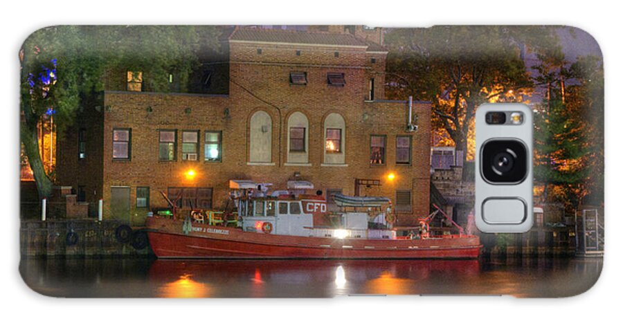 Architecture Galaxy Case featuring the photograph Fire Boat on Cuyahoga River by Juli Scalzi