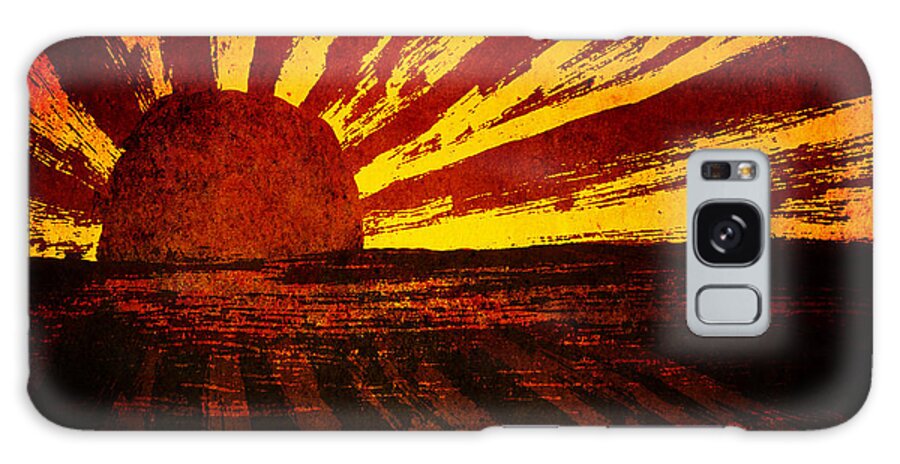 Fire In The Sky Galaxy Case featuring the painting Fire in the Sky by Brenda Bryant