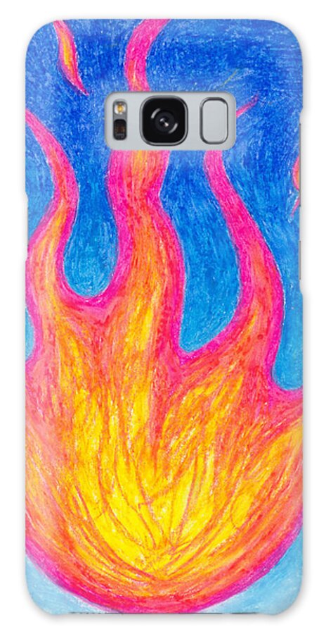 Fire Galaxy Case featuring the painting Fire Of Life by Nieve Andrea
