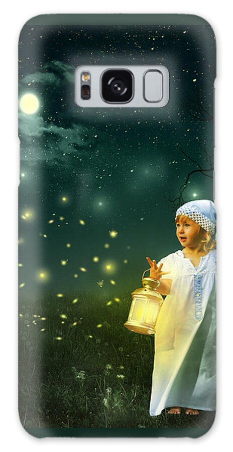 Child Galaxy Case featuring the digital art Fireflies by Linda Lees