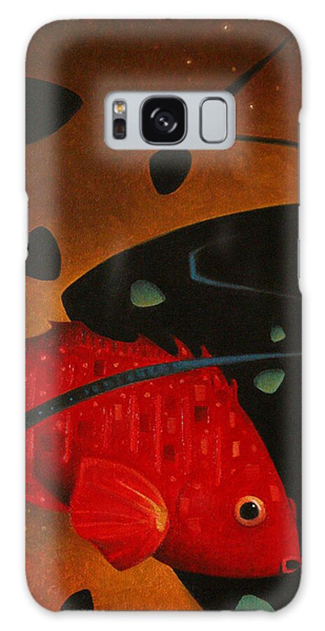 Fish Galaxy S8 Case featuring the painting Fish Food by T S Carson