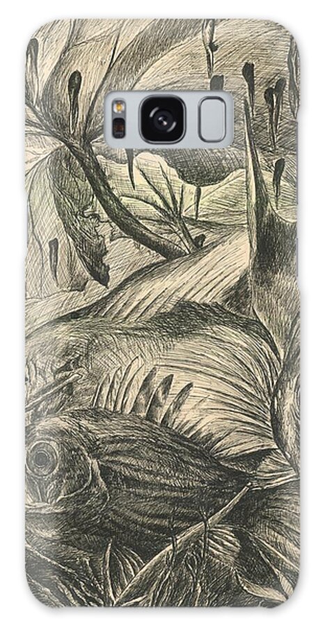 Fish Galaxy Case featuring the drawing Fish Haven by Richard Jules