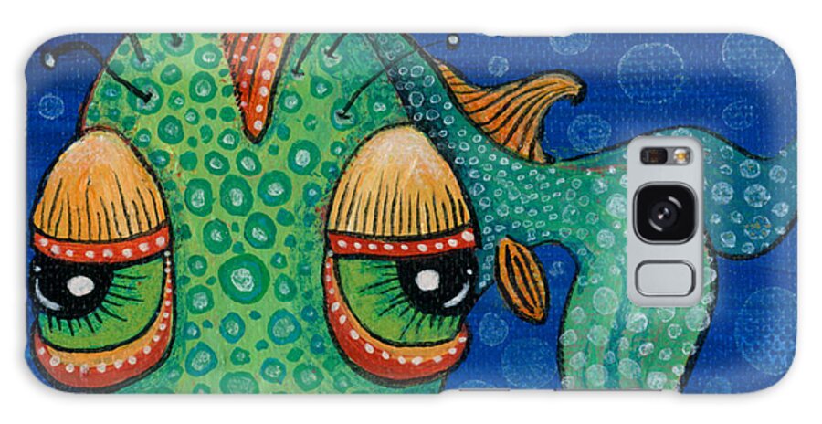 Fish Lips Galaxy Case featuring the painting Fish Lips by Tanielle Childers