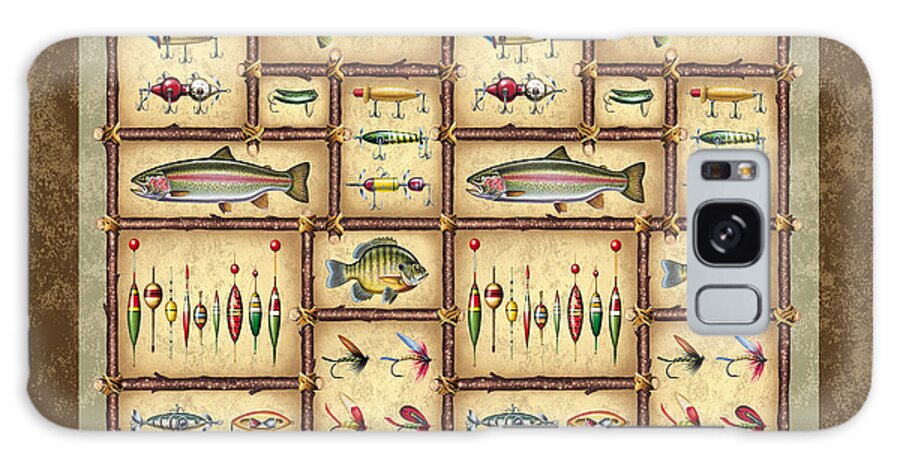 Bedding Galaxy Case featuring the painting Fish Sticks Square Pillow by JQ Licensing