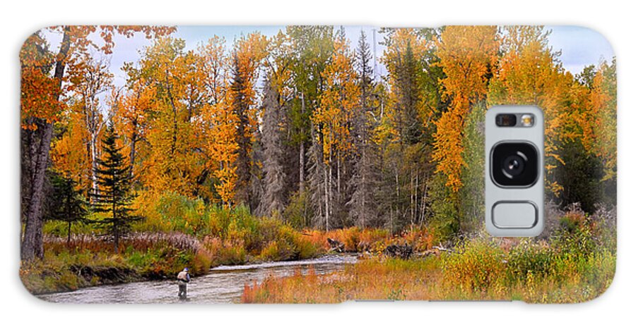 Alaska Galaxy Case featuring the photograph Fisherman in Alaska in Autumn by Patrick Wolf