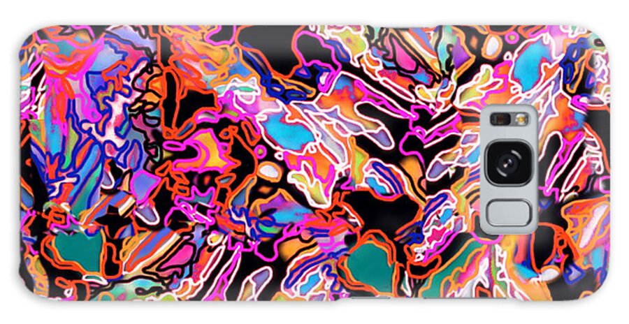 Pink Galaxy Case featuring the digital art Flash Mob by Priscilla Batzell Expressionist Art Studio Gallery