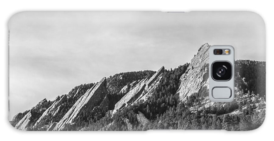 Flatirons Galaxy Case featuring the photograph Flatirons B W by Aaron Spong