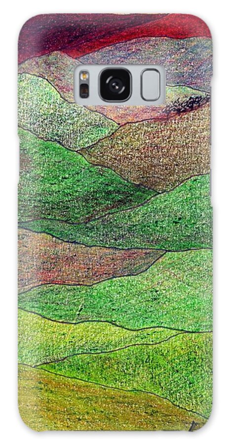 Flint Hills Galaxy Case featuring the drawing Flint Hills Fall by Lesa Weller