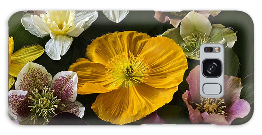 Floating Spring Flower Bouquet Galaxy Case featuring the photograph Floating Bouquet Of Early April Flowers by Byron Varvarigos