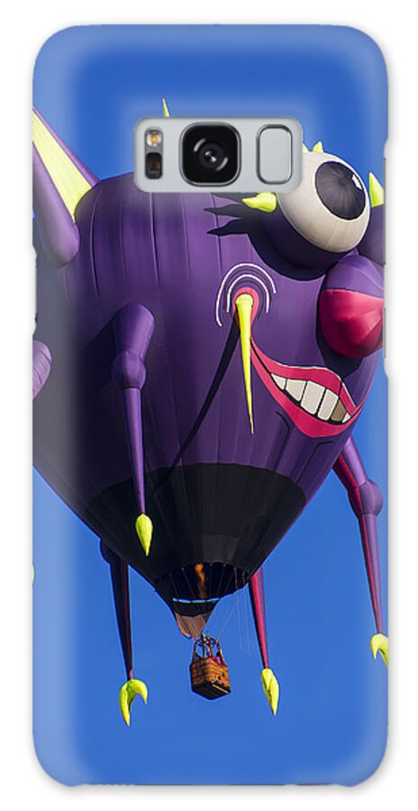 Purple People Eater Hot Air Balloon Galaxy Case featuring the photograph Floating purple people eater by Garry Gay