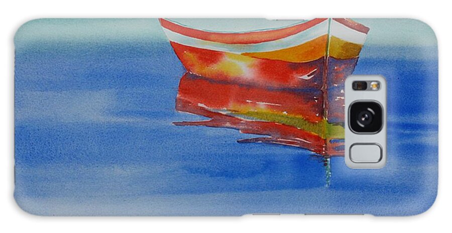 Boat Galaxy Case featuring the painting Floating by Tara Moorman