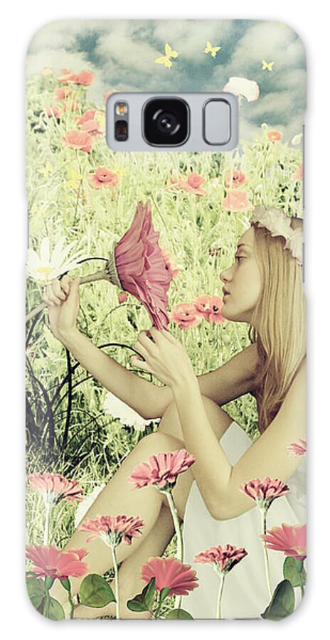 Spring Galaxy Case featuring the digital art Flora by Linda Lees