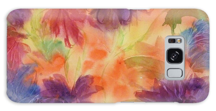 Floral Galaxy Case featuring the painting Floral Fantasy by Ellen Levinson