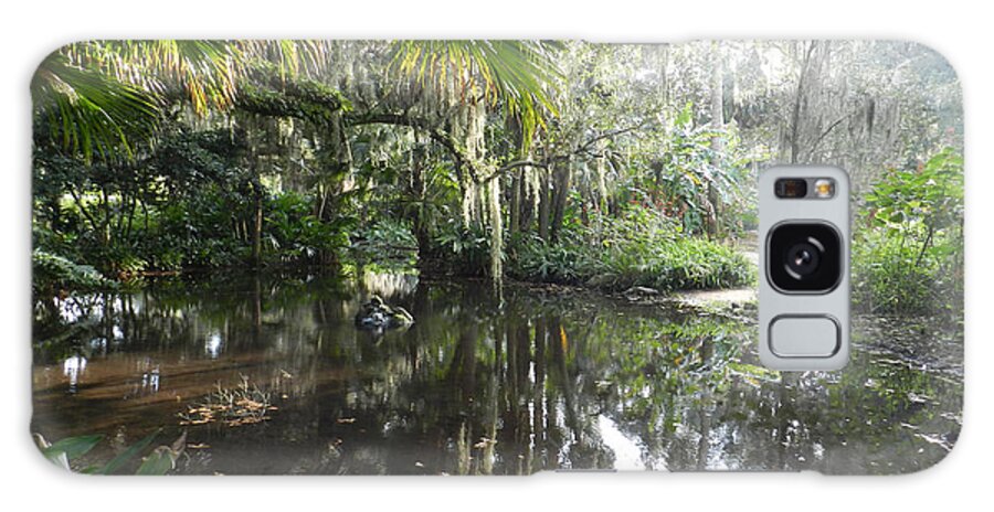 Nature Galaxy Case featuring the photograph Florida Garden Pond by Deborah Ferree