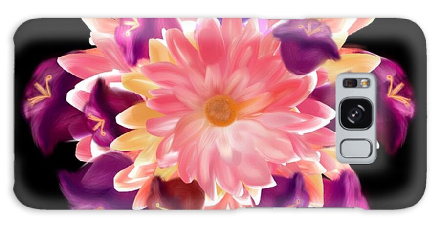 Abstract Galaxy Case featuring the digital art Flower Circle by Christine Fournier