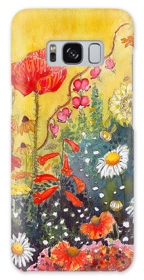 Flower Garden Galaxy Case featuring the painting Flower Garden by Katherine Miller