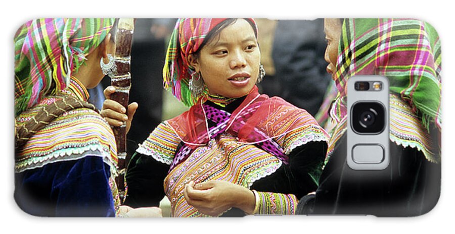 Vietnam Galaxy Case featuring the photograph Flower Hmong Women by Rick Piper Photography