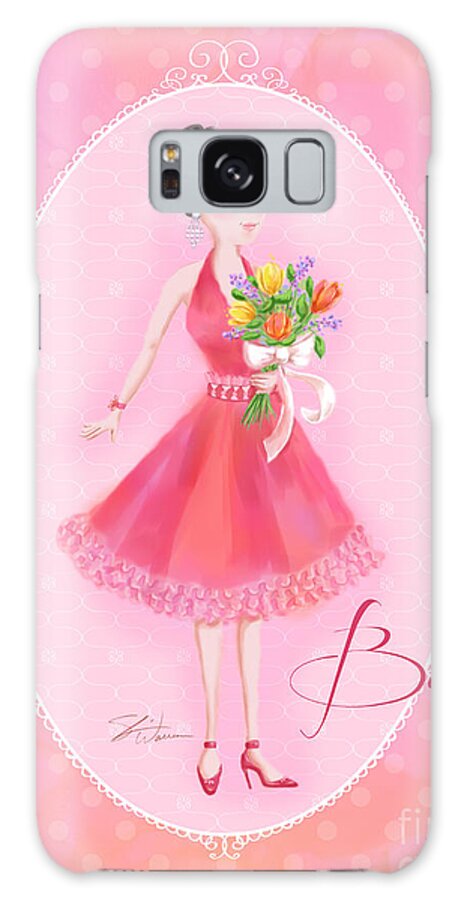 Ladies Galaxy S8 Case featuring the mixed media Flower Ladies-Belle by Shari Warren