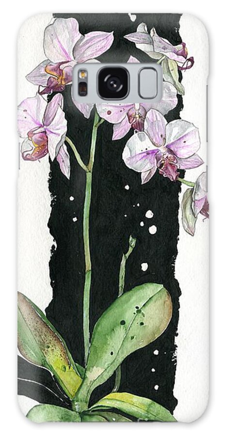 Art Galaxy Case featuring the painting Flower ORCHID 02 Elena Yakubovich by Elena Daniel Yakubovich