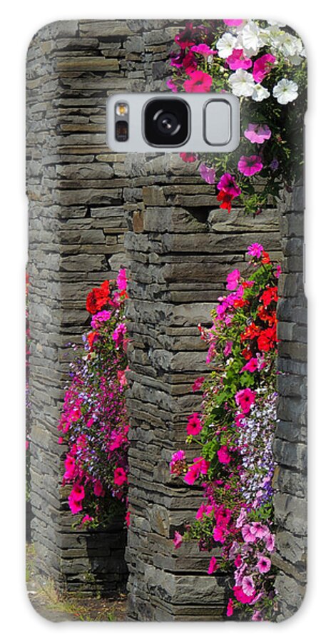 Flowers Galaxy Case featuring the photograph Flowers at Liscannor Rock Shop by James Truett