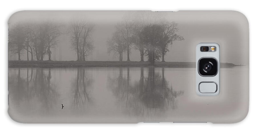 Landscape Galaxy Case featuring the photograph Fog and Fishing Eagle by Deborah Smith