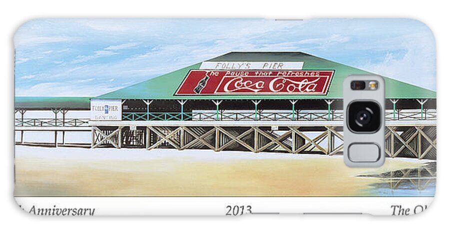 Sunrise Galaxy Case featuring the painting Folly Beach Original Pier by James Hill