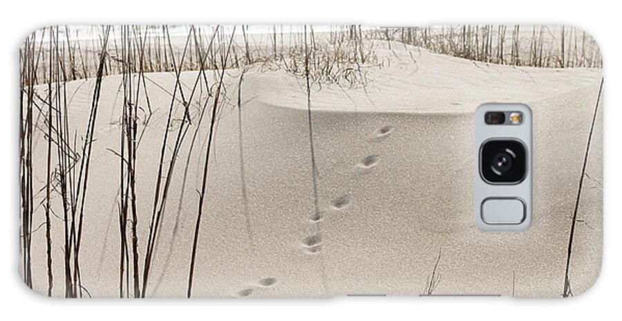 Beach Galaxy Case featuring the photograph Footprints in the sand by Jessica Brown