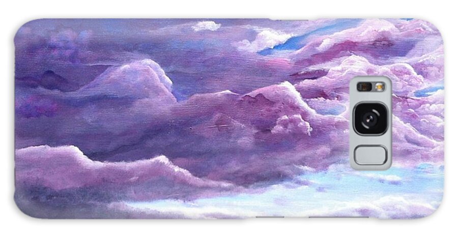 Foreboding Sky Painting Galaxy Case featuring the painting Foreboding Clouds by Deborah Naves