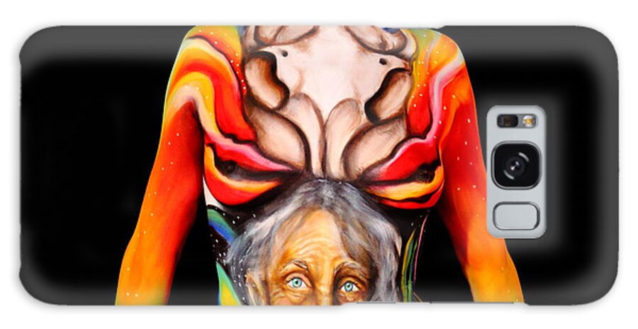 Fine Art Body Paint Galaxy Case featuring the photograph Forever Blooming by Angela Rene Roberts and Cully Firmin