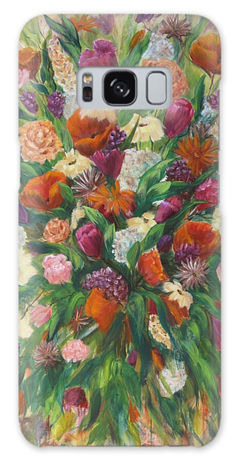 Flowers Galaxy Case featuring the painting Forever In Bloom by Roberta Rotunda