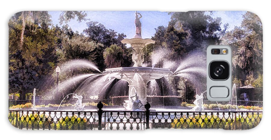 Fountain Galaxy Case featuring the photograph Forsyth Park Fountain by Linda Blair