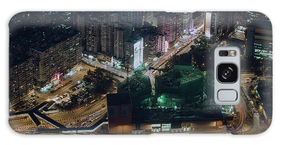Built Structure Galaxy Case featuring the photograph Foundation Of Skyscrapers In by D3sign