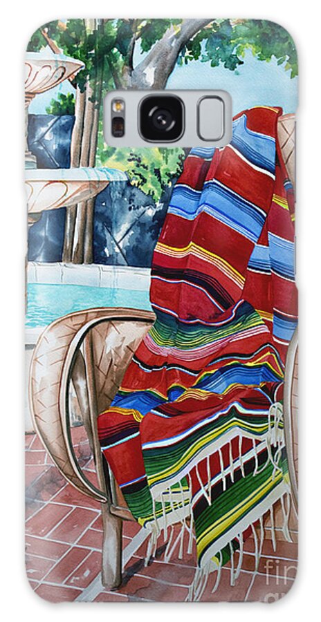Fountain Galaxy S8 Case featuring the painting Fountain and Serape by Kandyce Waltensperger