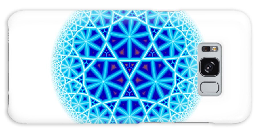 Mandala Galaxy Case featuring the digital art Fractal Escheresque Winter Mandala 4 by Hakon Soreide