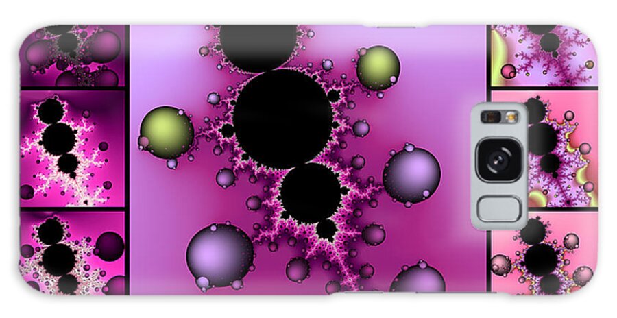 Pink Galaxy Case featuring the digital art Fractal Quilt 4 by Ann Stretton