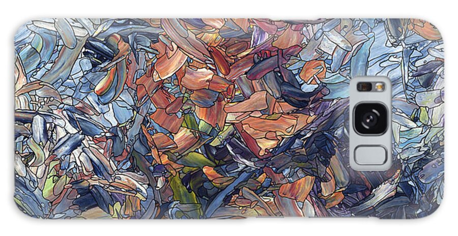 Abstract Galaxy Case featuring the painting Fragmented Man - Square by James W Johnson