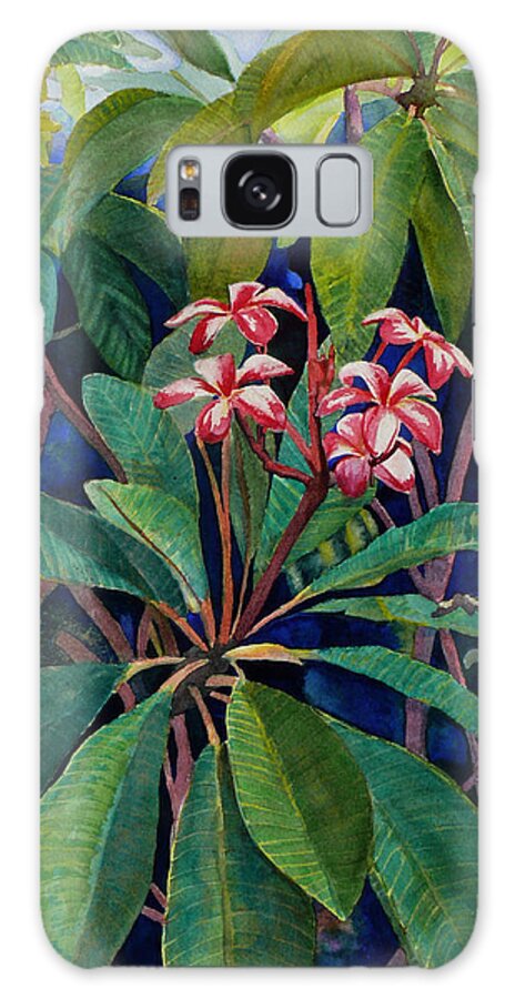 Frangipani Galaxy Case featuring the painting Frangipani by Susan Duda