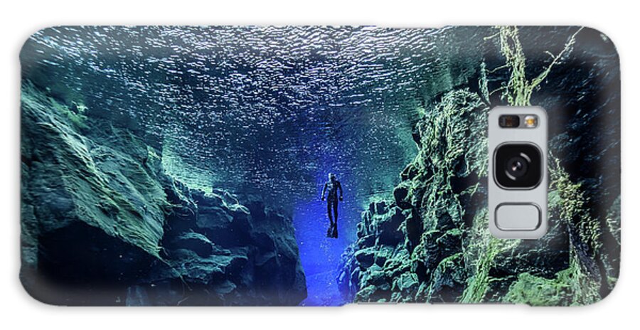 Underwater Galaxy Case featuring the photograph Free Diving by Nudiblue