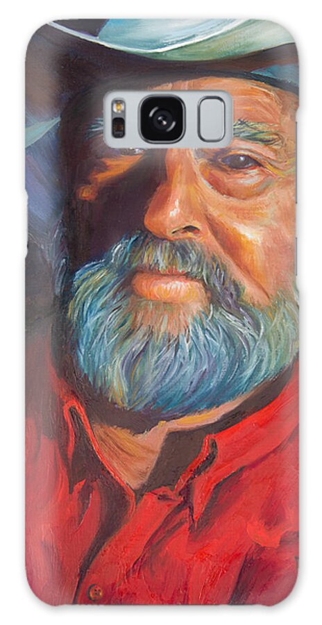 Cowboy Galaxy S8 Case featuring the painting Fresh from the Range by Mary Beglau Wykes